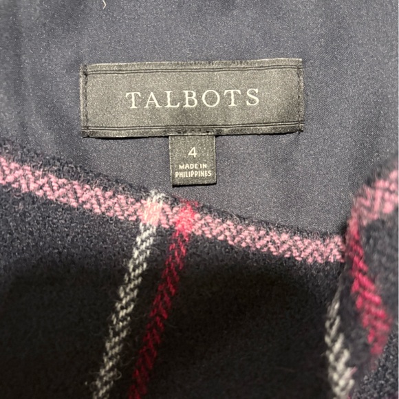 Talbots Pink and Navy Plaid Skirt - Picture 4 of 5